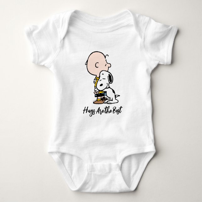 Peanuts | Charlie Brown & Snoopy Hug Baby Bodysuit (Front)