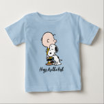 Peanuts | Charlie Brown & Snoopy Hug Baby T-Shirt<br><div class="desc">Check out this fun Peanuts design featuring Snoopy and Charlie Brown.</div>