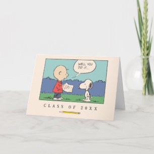 Peanuts Charlie Brown Snoopy Well You Did It Grad Card