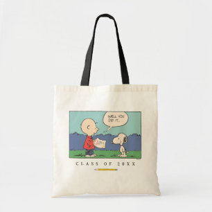 Peanuts Charlie Brown Snoopy Well You Did It Grad Tote Bag