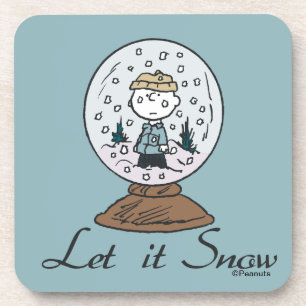 Peanuts   Charlie Brown Snow Globe Coaster