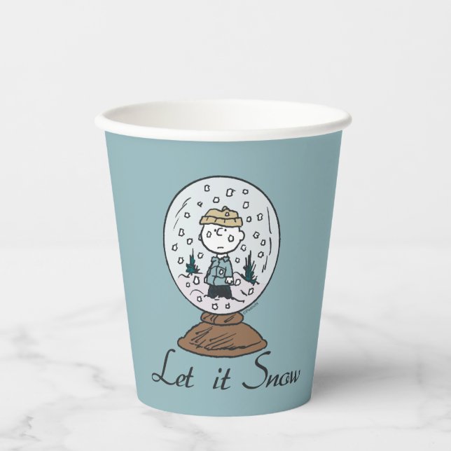 Peanuts | Charlie Brown Snow Globe Paper Cups (Front)