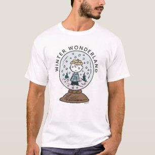 Peanuts   Charlie Brown Snow Globe T-Shirt