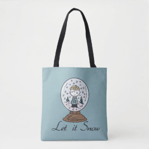 Peanuts   Charlie Brown Snow Globe Tote Bag