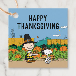 Peanuts   Charlie Brown Thanksgiving Favour Tags
