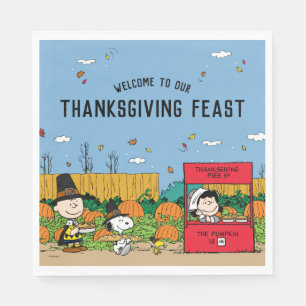 Peanuts   Charlie Brown Thanksgiving Feast Napkin