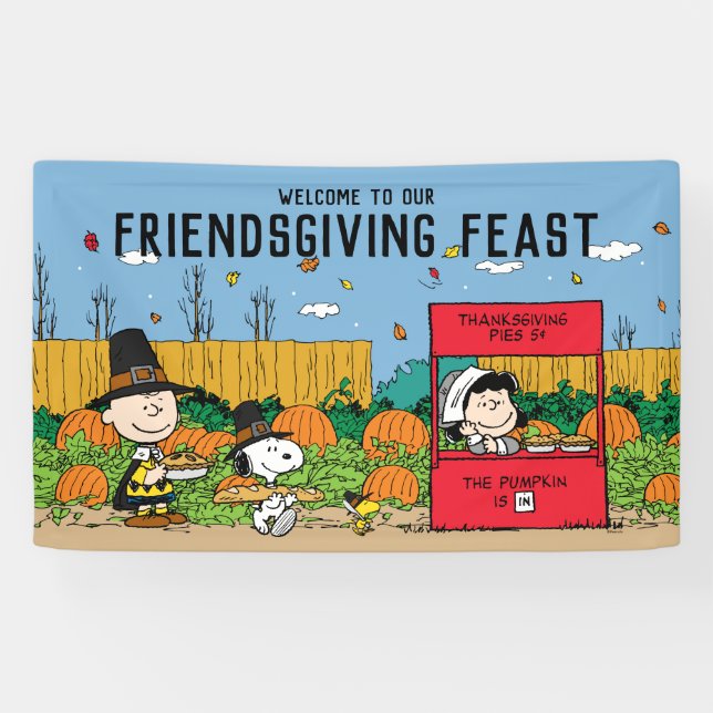 Peanuts | Charlie Brown Thanksgiving Feast Welcome Banner (Horizontal)