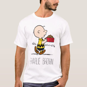 Peanuts   Charlie Brown with Snoopy's Dish T-Shirt