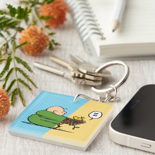 Peanuts | Charlie Brown & Woodstock Half & Half Key Ring (Front Right)