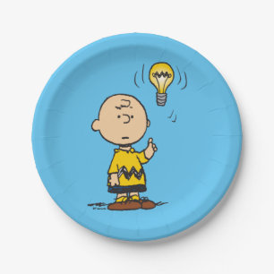 Peanuts   Charlie Brown's Light Bulb Idea Paper Plate