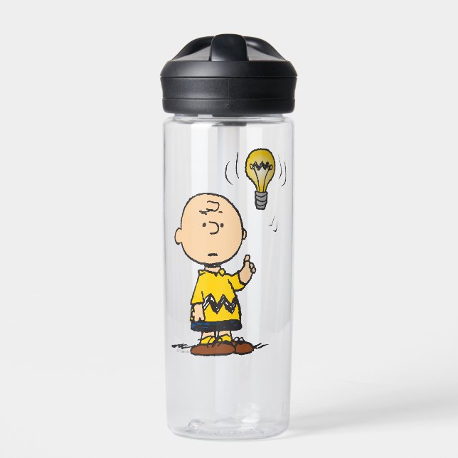 Peanuts | Charlie Brown's Light Bulb Idea Water Bottle (Front)