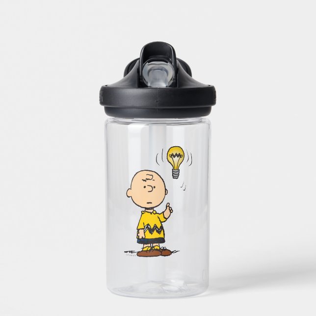 Peanuts | Charlie Brown's Light Bulb Idea Water Bottle (Front)