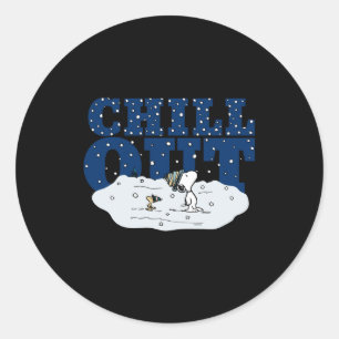 Peanuts Chill Out  Classic Round Sticker