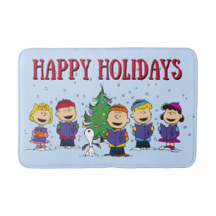 Peanuts   Christmas Caroling Bath Mat