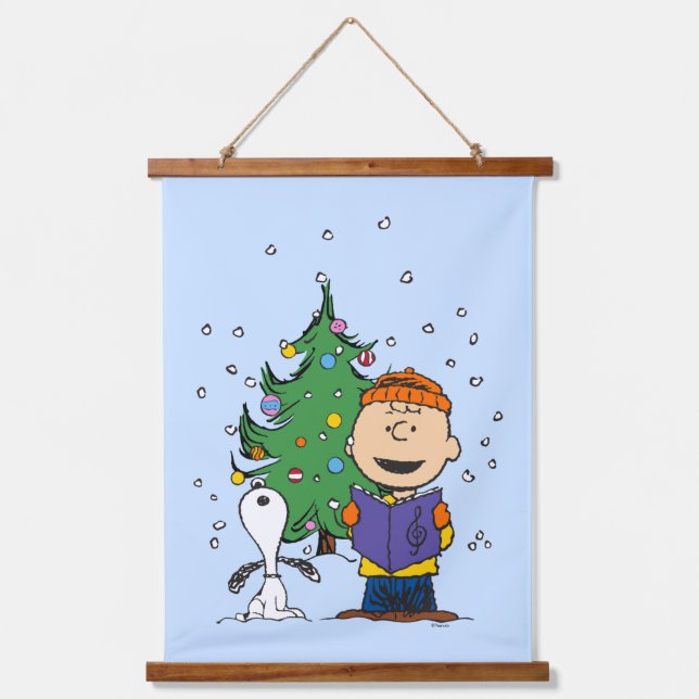 Peanuts | Christmas Caroling Hanging Tapestry (Front)