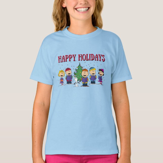 Peanuts | Christmas Caroling T-Shirt (Front)