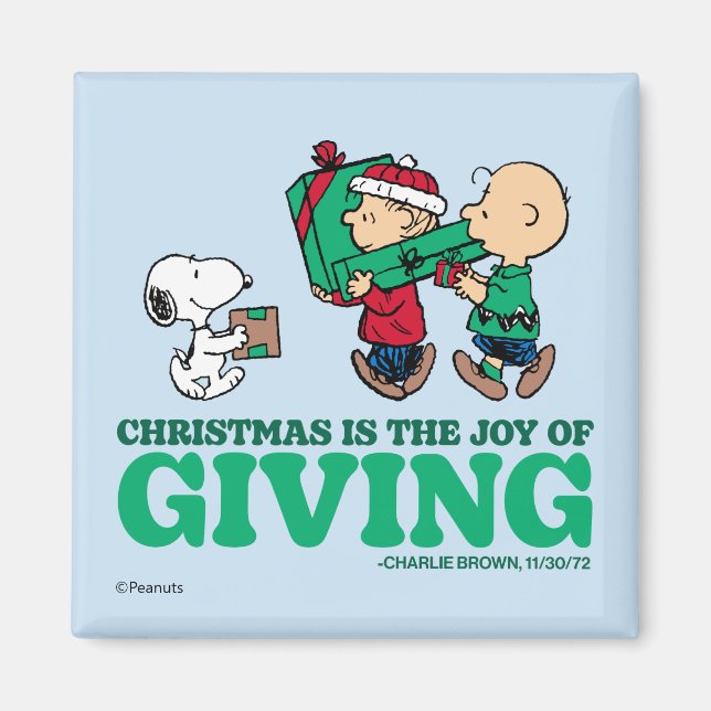Peanuts | Christmas is the Joy of Giving Magnet (Front)