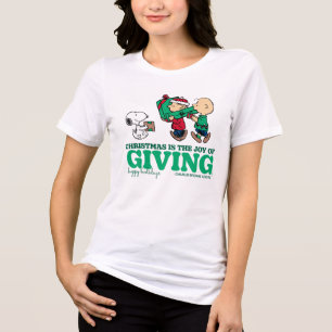 Peanuts Christmas is the Joy of Giving Tri-Blend Shirt