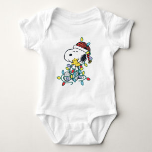Peanuts   Christmas Love and Lights Baby Bodysuit