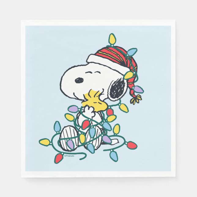 Peanuts | Christmas Love and Lights Napkin (Front)