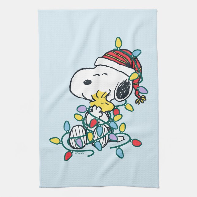 Peanuts | Christmas Love and Lights Tea Towel (Vertical)