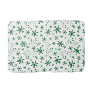 Peanuts   Christmas Snoopy Let It Snow Pattern Bath Mat