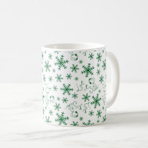 Peanuts   Christmas Snoopy Let It Snow Pattern Coffee Mug