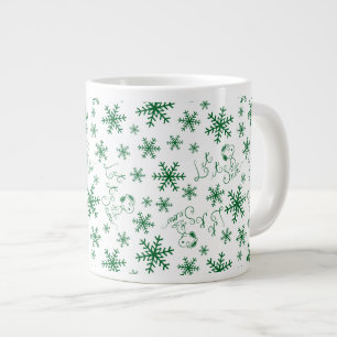 Peanuts   Christmas Snoopy Let It Snow Pattern Large Coffee Mug