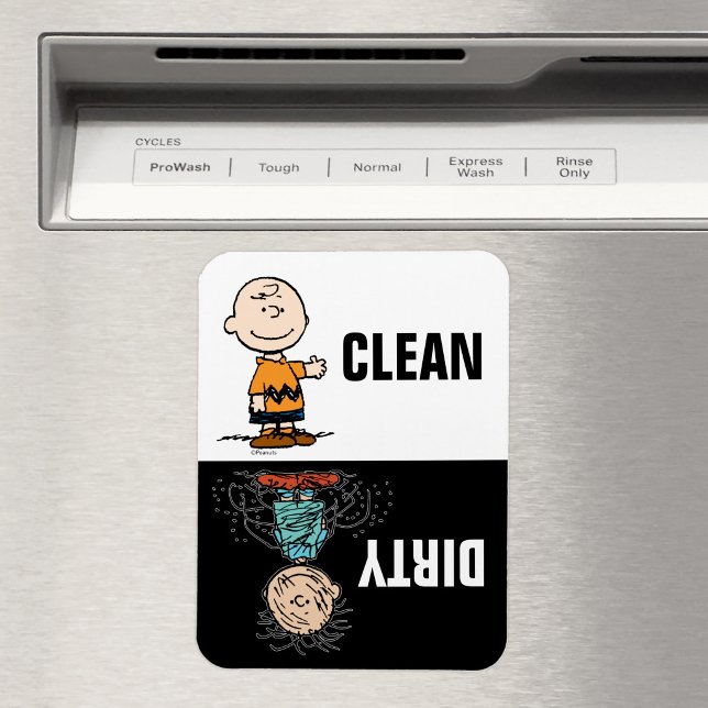 Peanuts | Clean & Dirty Dishes Magnet (Magnet on dishwasher)