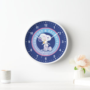 Peanuts   Comfort & Security Badge Blue Clock
