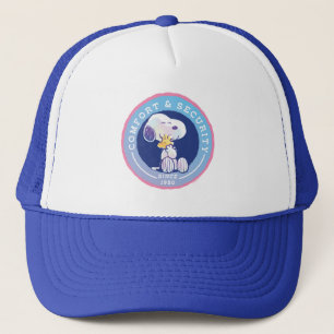 Peanuts Comfort & Security Badge Blue Trucker Hat