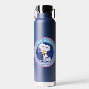 Peanuts   Comfort & Security Badge Blue Water Bottle