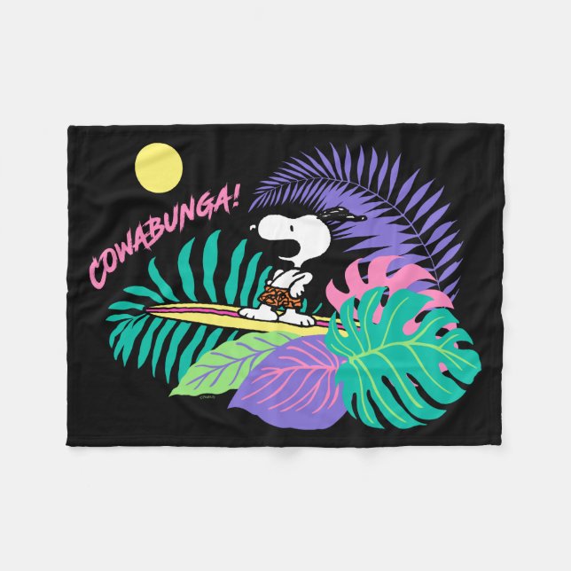 Peanuts | Cowabunga Snoopy Fleece Blanket (Front (Horizontal))