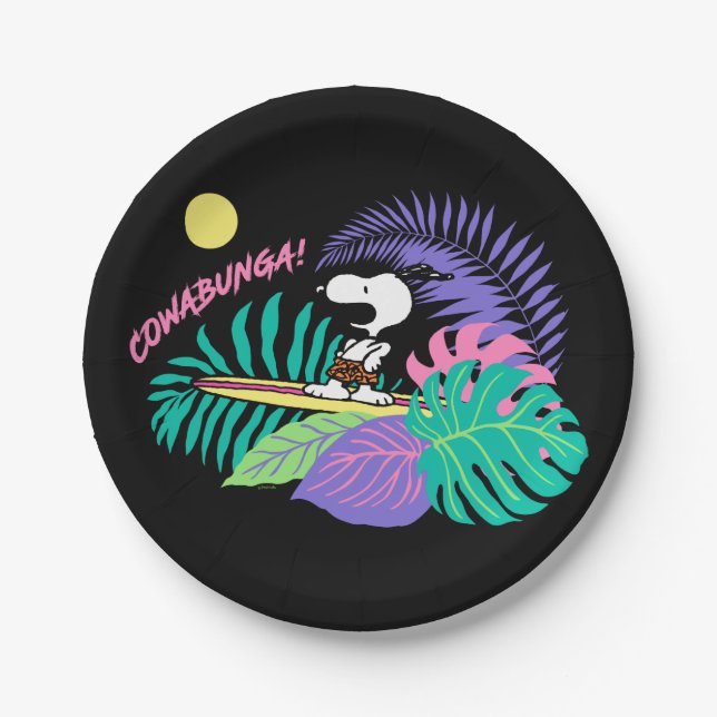 Peanuts | Cowabunga Snoopy Paper Plate (Front)
