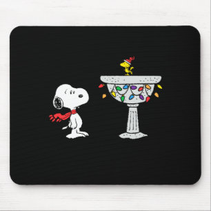 Peanuts Decorated Bird Bath Mouse Pad