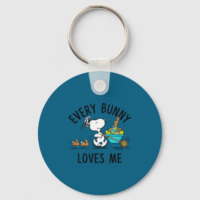 Peanuts - easter - every bunny loves me Peanuts -  Key Ring (Front)