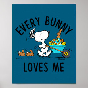 Peanuts - easter - every bunny loves me Peanuts -  Poster