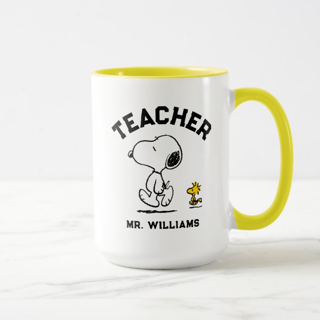 Peanuts Est. 1950 | Snoopy & Woodstock Teacher Mug (Right)