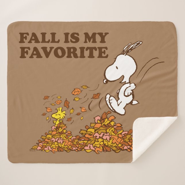 Peanuts | Fall Is My Favourite Sherpa Blanket (Front (Horizontal))