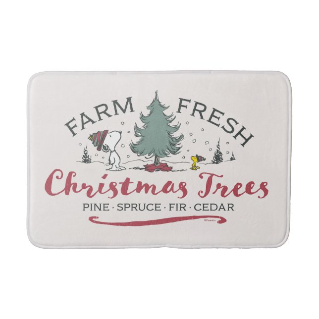 Peanuts | Farm Fresh Christmas Trees Bath Mat (Front)