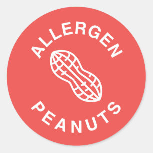 Peanuts Food Allergy Warning Label