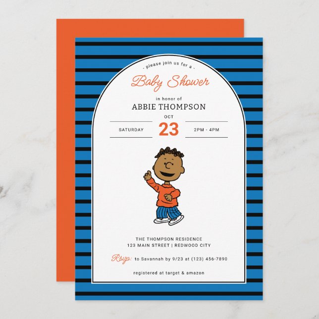 Peanuts | Franklin Baby Shower Invitation (Front/Back)