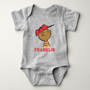 Peanuts   Franklin Baseball Cap Baby Bodysuit