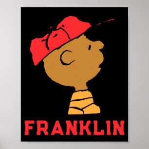 Peanuts Franklin Baseball Cap T Shirt Poster