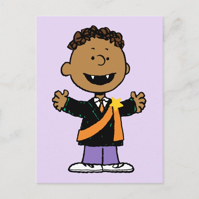 Peanuts | Franklin Halloween Vampire Postcard (Front)