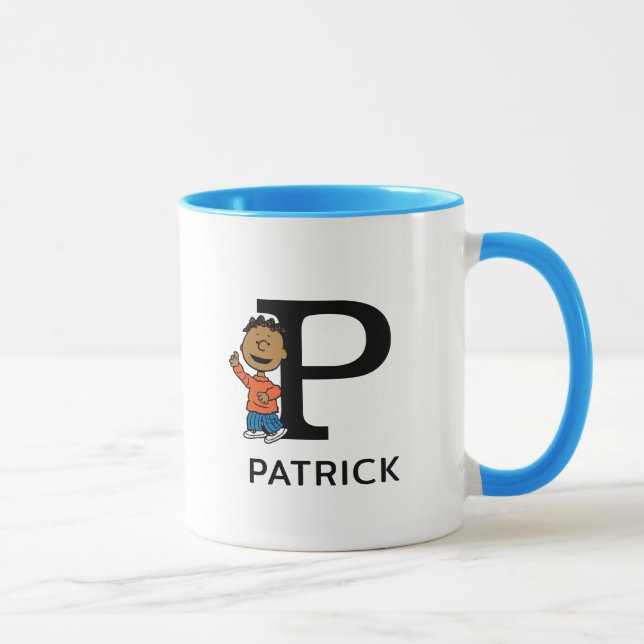 Peanuts | Franklin Name & Monogram P Mug (Right)