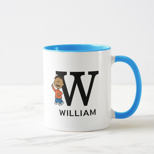 Peanuts | Franklin Name & Monogram W Mug (Right)
