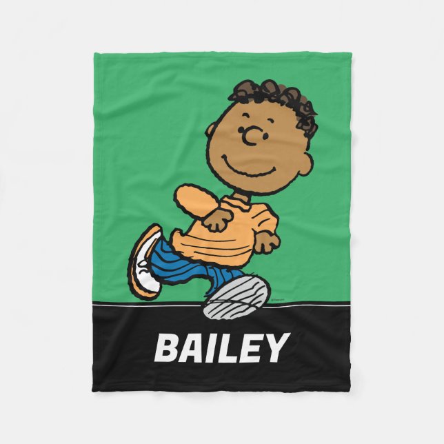 Peanuts | Franklin Running Fleece Blanket (Front)