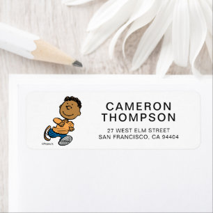 Peanuts   Franklin Running Return Address Label
