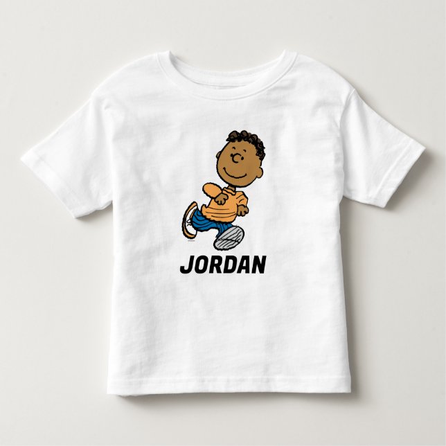Peanuts | Franklin Running Toddler T-Shirt (Front)